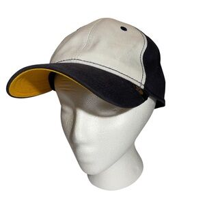 Men's Two-Tone Baseball Cap - Black, Cream & Yellow